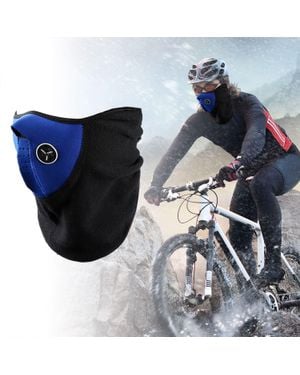 REXXYWEAR Half Face Mask Breathable Windproof Dustproof Neck Warmer For Bike Motorcycle Racing - Blue
