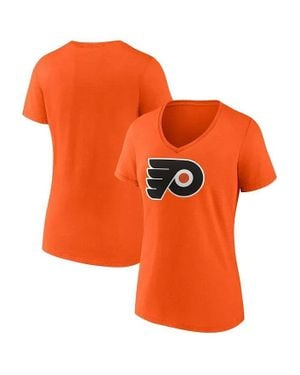 Fanatics T-Shirt Philadelphia Flyers Logo Crew Neck Srt431 - Orange