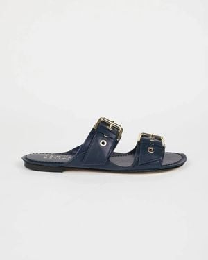 Jamie Haller Double Buckle Slide - Blue