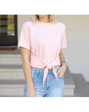 Le Superbe Tied Up Short Sleeve Tee - Pink