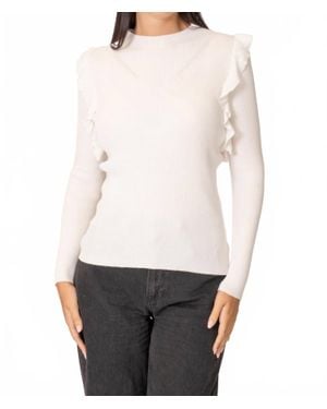 AREA STARS Labo Knit Long Sleeve Top - White