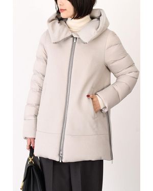 Moorer Fresia-S-Le Puffer Down Coat Marmo - Natural