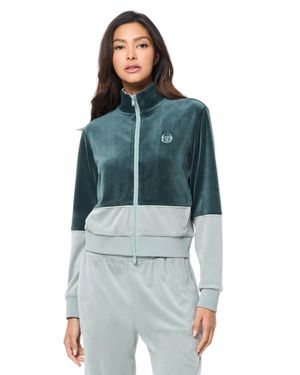 Sergio Tacchini Lina Velour Track Jacket - Blue