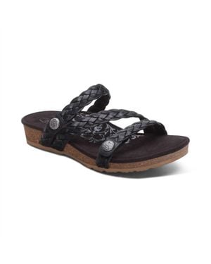 Aetrex Josie Braided Slide - Black