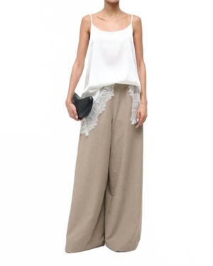 STAUD Magpie Wide Leg Pant - Brown