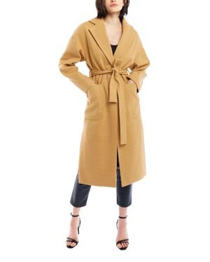 LBLC The Label Marie Tie Front Midi Trench Jacket - Natural