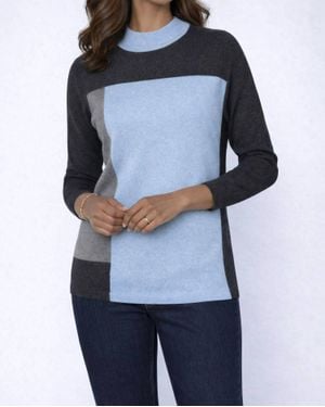 J'Envie/Eli Berlin Colorblock Tunic - Blue