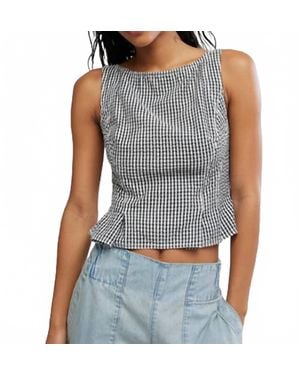 Free People Sunfaded Top - Blue