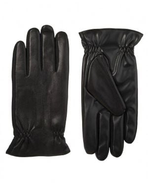 Isotoner Sleekheat Stretch Faux Nappa Gloves - Black