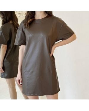 Ripley Rader Vegan Leather Dress - Gray