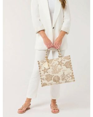Shiraleah Coastal Jacquard Tote - Natural