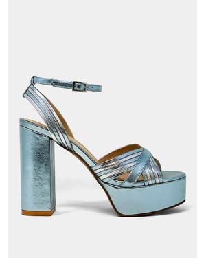 Shu Shop Eloisa Platform Heeled Sandal - Blue