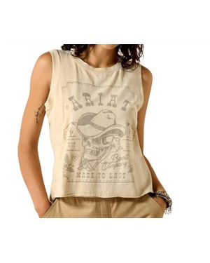 Ariat Skull Cowboy Tank Top - Brown
