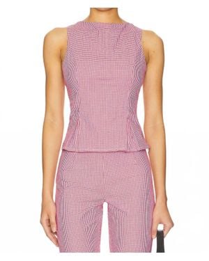 MORE TO COME Drea Peplum Top - Purple