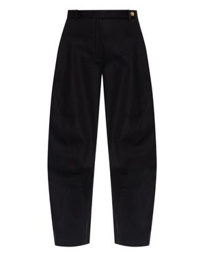 Versace High-Waisted Wide-Leg Pants - Blue