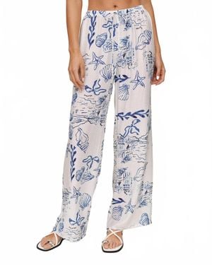 Bella Dahl Wide Leg Beach Pant - Blue