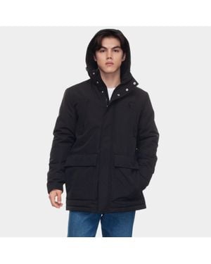 Rokka&Rolla Parka Jacket Winter Coat With Fleece Hood - Blue