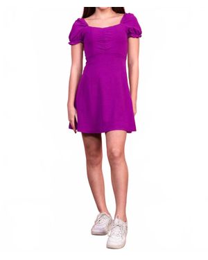 Miss Behave Girls Girl's Tate Mini Dress - Purple