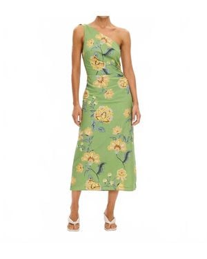 Kivari Eve One Shoulder Midi Dress - Green