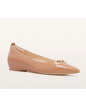 Frankie London Leather Ballet Flats - Natural