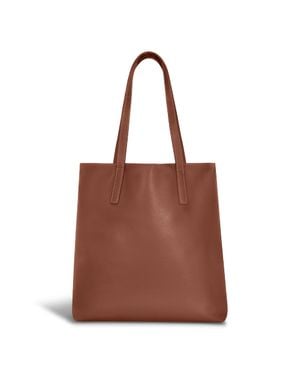 CHAMPS Onyx Leather Vertical Tote - Brown