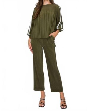 Joh Jaline Pleated Top - Green