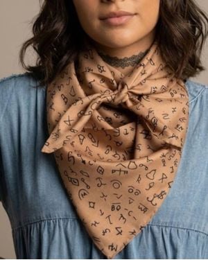 Wyoming Traders Branded Wild Rag Scarf - Brown