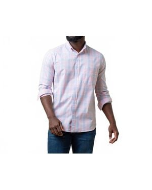 Hope & Henry Organic Stretch Poplin Shirt - Purple