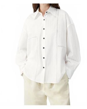Cordera Oversized Lace Shirt - White