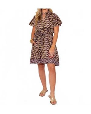 Ivy Jane Kantha Stitched Dress - Red