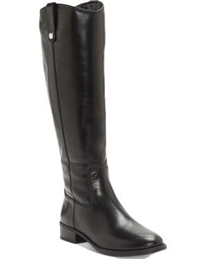 INC Fawne Leather Knee-high Riding Boots - Black