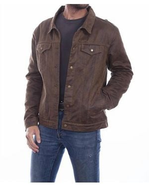 Scully Faux Jean Jacket - Brown