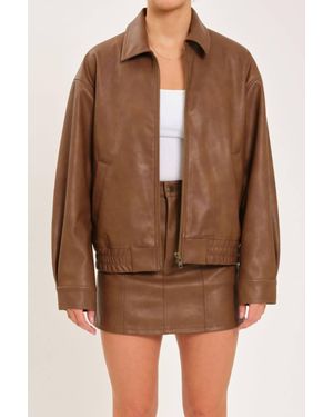 DAZE Icon Bomber Jacket - Brown