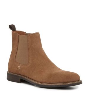 Crown Vintage Lanbart Boots Suede Pull On Ankle Chelsea Hawk1683 - Brown