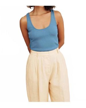 Posse Axel Scoop Singlet Top - Blue