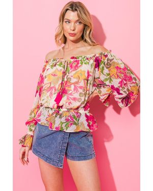 TRUEDAMES Sweetest Escape Woven Top - Pink