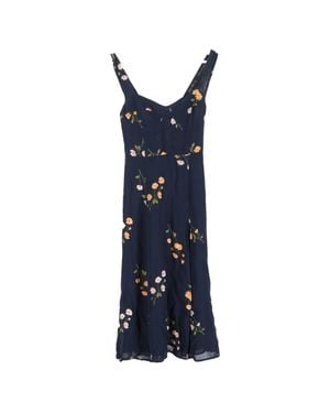 Reformation Fulton Floral Printed Midi Dress - Blue