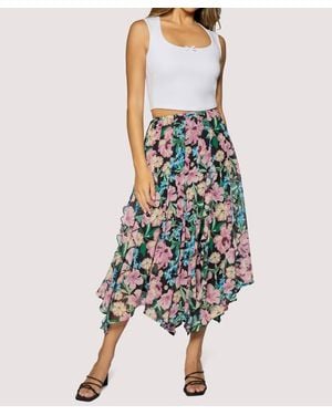 Lost + Wander Camilla Bloom Maxi Skirt - Blue