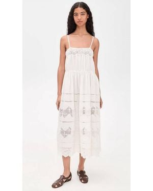 The Great Rosette Midi Crochet Dress - White