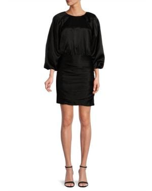 Veronica Beard Gracelynn Ruched Mini Dress - Black
