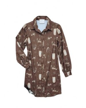Nylon Apparel Draper Farm Shirt Dress - Brown