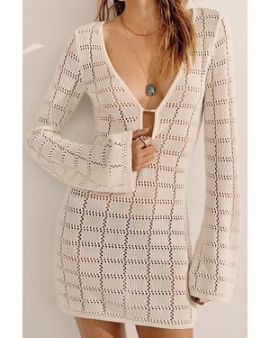LSPACE Jessa Crochet Mini Dress - Natural