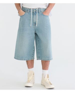 Aéropostale Baggy Denim Skater Shorts 15" - Blue