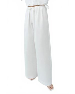 Jonathan Simkhai Rhea Wide Leg Pant - White