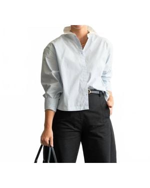 Ichi Two Tone Button Up Shirt - Gray
