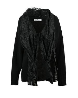 Niccolò Pasqualetti Centrino Merino Wool-Cashmere Cardigan - Black