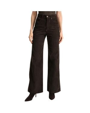 Veronica Beard Taylor Corduroy Wide-Leg Pant - Black