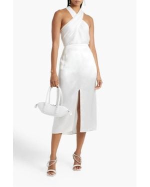 A.L.C. Arvid Twist-Front Crepe Top - White