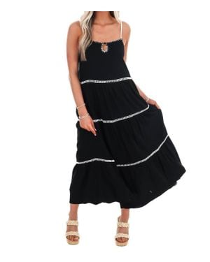 illa illa Breeze Linen Midi Dress - Black