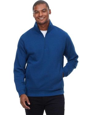 Threadfast Apparel Ultimate Fleece Quarter-Zip Sweatshirt - Blue
